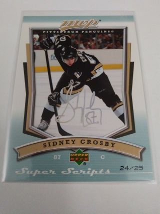 Sidney Crosby 2007 - 08 Ud Mvp Scripts /25 Penguins