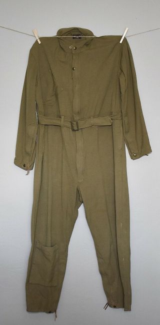 Antique Wwii Type A - 4 Us Army Air Force Long Sleeve Pilot Flight Suit Size 46 Xl