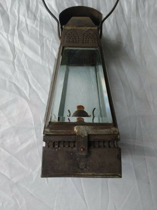 Antique Holmes,  Booth & Hayden Hand Lantern,  Beveled Glass Sides Approx 1865 2