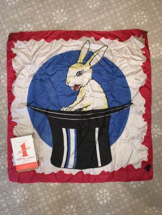 Vintage Magic Trick - Davenports Rabbit In Hat Production Silk - Magicians Prop