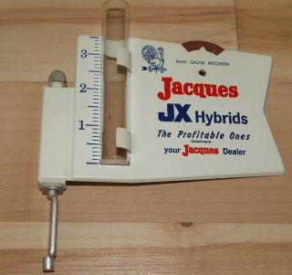 Vintage Jacques Jx Hybrid Seed Corn Rain Gauge Recorder Shape