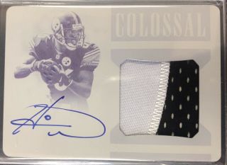 Hines Ward 2019 National Treasures Colossal Signatures Patch Autograph 1/1