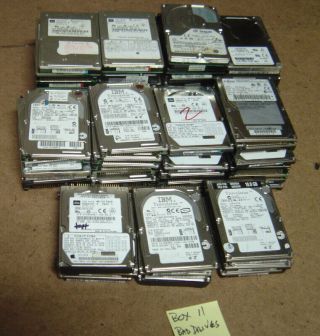 2.  5 " Ide Hard Drives Vintage Box Of 50 Up To 15gb Bad