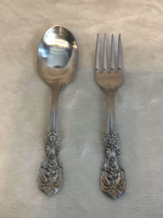 Francis 1 Reed & Barton Sterling Silver Set Of 2,  Baby Spoon And Fork