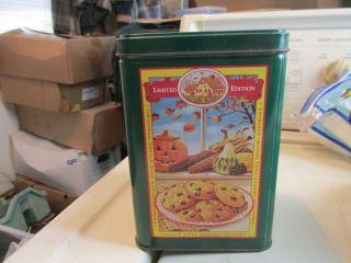 Vintage Nestle Toll House Cookies Limited Edition Green/blue Metal Tin