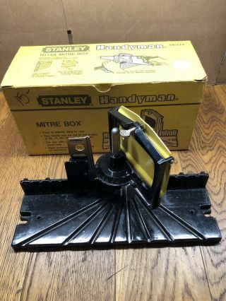 Vintage Stanley Handyman Mitre Box H114 A Made In Usa