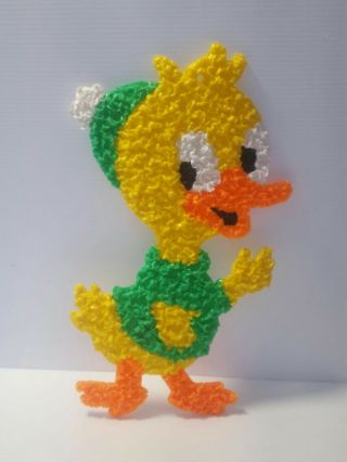Vintage Melted Plastic Popcorn Easter Duck