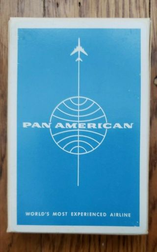 Vintage 1960’s Pan Am Airlines Pan American Playing Cards