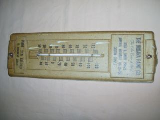 Old Vintage Urbana Ohio Paint Company Metal Thermometer Dean & Barry Advertising
