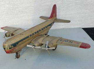 Northwest Airlines Tin Friction Toy Airplane,  Boeing Stratocruiser