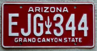 1989 Version Of The White On Maroon Arizona " Cactus " License Plate 1994 Sticker