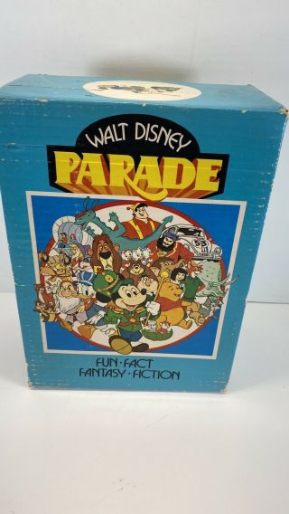 Vtg 1977 Walt Disney Parade Books Fun - Fact - Fantasy - Fiction