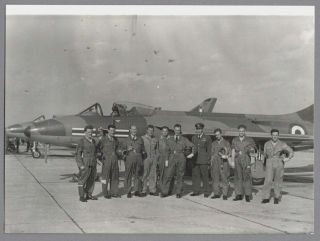 Hawker Hunter F5 Raf 41 Squadron Biggin Hill Vintage Press Photo