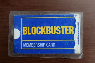 Vtg Blockbuster Video Laminated Membership Card Vhs Dvd Rental Store
