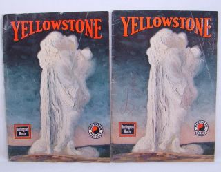 Vintage 1927 Northern Pacific Yellowstone Park Line Souvenir Booklet Burlington