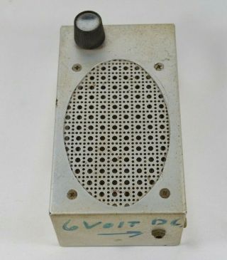 Old Vintage External Radio Or Cb Speaker Aluminum Box Grille Steampunk