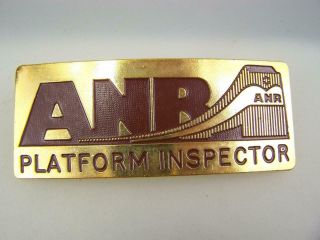 C1980s Anr Australian National Railways Cap Badge " Platform Inspector " 0036