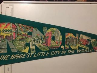 Reno Nevada The Biggest Little City In The World Travel Souvenir Pennant Vintage 3