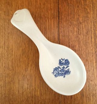 Vintage Pfaltzgraff Yorktowne Spoon Rest Holder - Made In Usa - Blue Floral