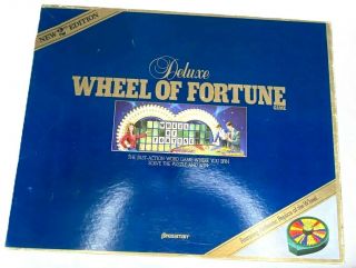 Vintage Deluxe Wheel Of Fortune Game - 2nd Edition - Euc - Complete - 1986