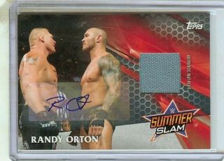 Randy Orton 2017 Topps Wwe Autograph Auto Summerslam Mat Relic 10/10