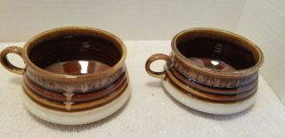 Vintage Ceramic Stoneware Soup Crock Bowl Set Of 2