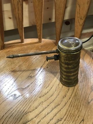 Vintage Eagle No 66 Brass Oiler Oil Can Fixed Spout Finger Pump Trigger Usa Vtg