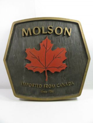 Molson Canadian Beer Maple Leaf Bar Pub Vintage Sign Mancave