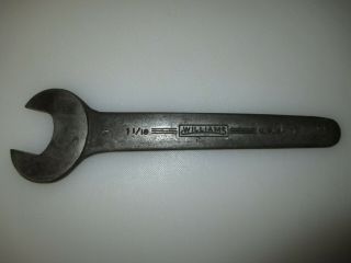 Vintage Williams Tools 607 Single Open End Check Nut 1 1/16 " Wrench Made In Usa
