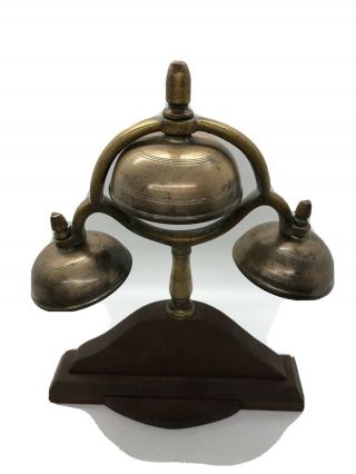 Antique Bracketed Brass Bell Tower For Horse Drawn Sleigh,  Carriage Or Wagon