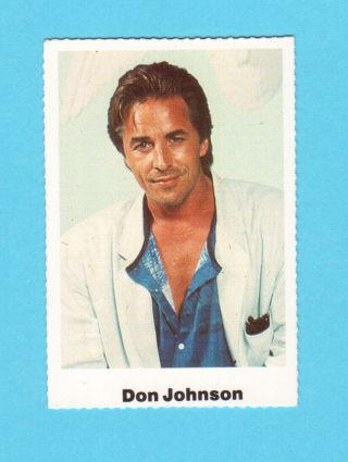 Don Johnson Miami Vice Vintage 1980s Tv Swedish Collector Card