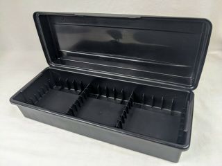 Vintage Alpha Hard Plastic Cassette Tape Storage Case Box Holds 15 - 24 Tapes