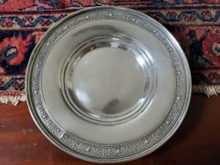 Early 20th Century Sterling Silver Serving Plate W/urns 6.  49 Ounces 9 1/4 "