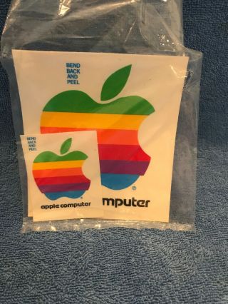 1980s Vintage Apple Computer Decals Set Sticker Technology Vtg Retro