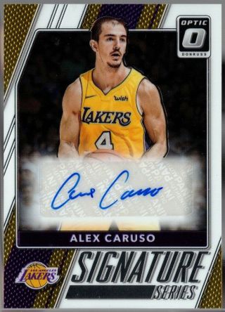 2017 - 18 Panini Donruss Optic Signature Series Alex Caruso Autograph Auto Lakers