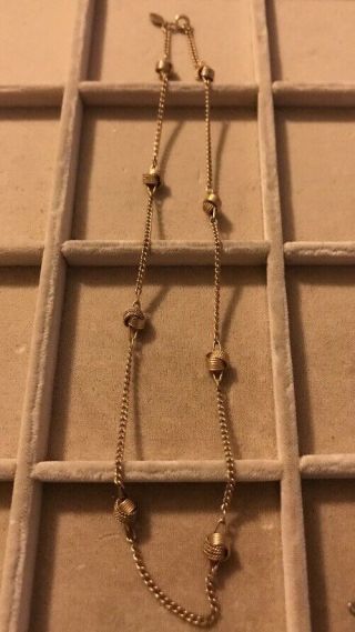 Vintage Avon Love Knot Necklace Chain Gold Tone Signed