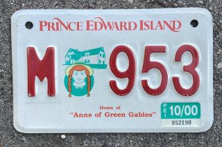 Authentic Anne Green Gables Prince Edward Island Motorcycle License Plate Canada