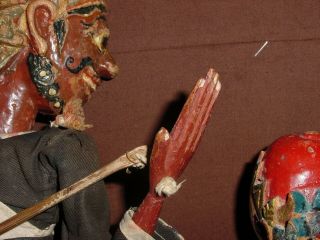 3 Very Antique 1900 Fine Wayang Golek Dolls Indonesia East Java Hg