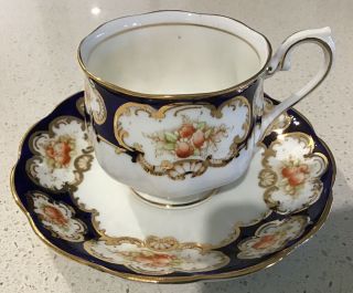 Vintage Royal Albert Crown China Teacup And Saucer Imari “alhambra” Pattern