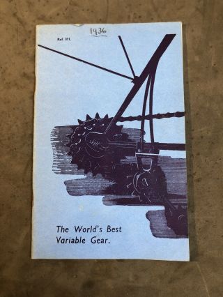 Vintage 1936 Cyclo Literature Brochure - The Cyclo Gear Co Ltd Bicycle Parts Etc