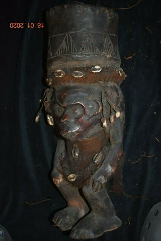 Orig $299 Kongo Ritual Figured Bowl Early 1900s 17 " Prov