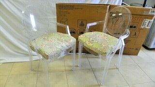 Estate Find Mcm Philippe Stark Louis Ghost Crystal Clear Armchairs - Umarked