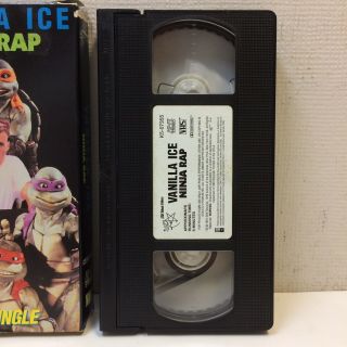 VTG‼ 1991 Vanilla Ice Ninja Rap VHS TMNT Teenage Mutant Nina Turtles • VGUC‼ 2