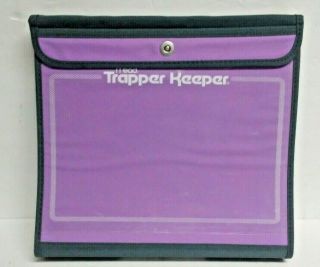 Vintage Mead Trapper Keeper School Binder Folder Purple Notebook 90s