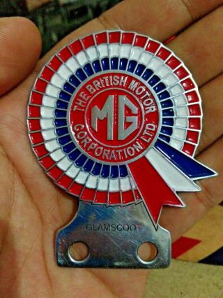 Vintage Mg Car Club Badge Emblem British Bmc