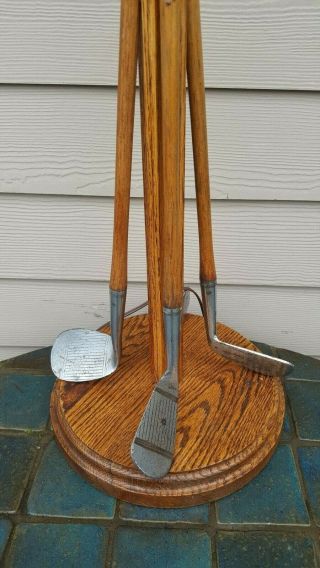 Antique Golf Club Lamp Hickory Shaft 29.  5 " Tall One Of A Kind