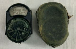 Vintage Weston Phototronic Exposure Meter W Leather Case (case)