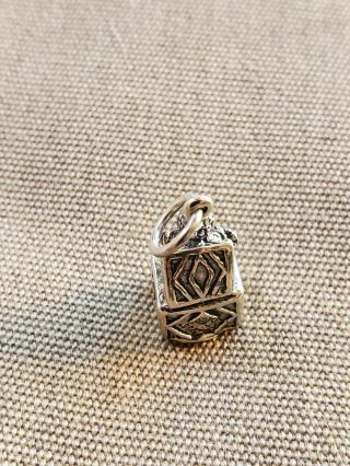 Vintage Sterling Silver Jack In The Box Pendant Charm 2