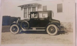 Vintage Old Photo Of 1923 Model Ford Car Automobile 2 Door Woman Driver Iowa