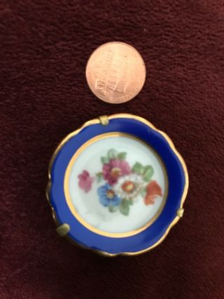 Vintage Limoges Made In France Miniature Plate With Holder